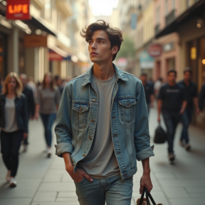 Reels Thumbnails — Young Man In A Denim Jacket Social Media #0344 (ChatGPT)