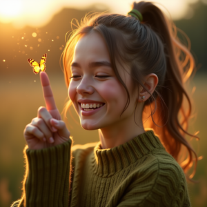 Reels Thumbnails — Young Woman With A High Ponytail Social Media #0001 (Seedream)
