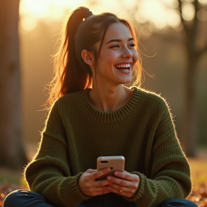 Reels Thumbnails — Young Woman With A High Ponytail Social Media #0031 (Gemini)
