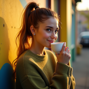 Reels Thumbnails — Young Woman With A High Ponytail Social Media #0055 (Gemini)
