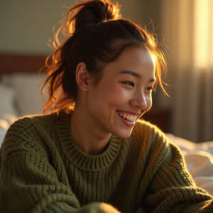 Reels Thumbnails — Young Woman With A High Ponytail Social Media #0079 (Gemini)