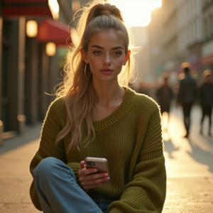 Reels Thumbnails — Young Woman With A High Ponytail Social Media #0139 (Gemini)