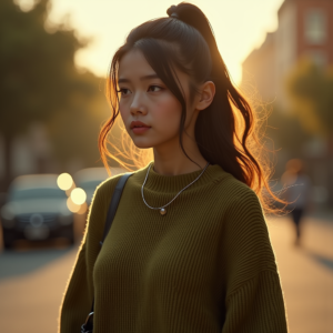 Reels Thumbnails — Young Woman With A High Ponytail Social Media #0169 (Seedream)