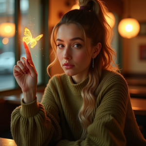 Reels Thumbnails — Young Woman With A High Ponytail Social Media #0181 (Seedream)