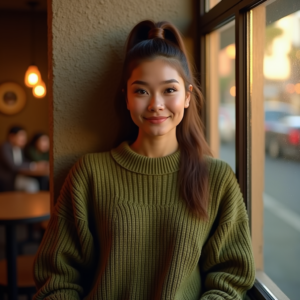 Reels Thumbnails — Young Woman With A High Ponytail Social Media #0193 (Seedream)