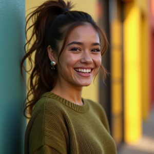 Reels Thumbnails — Young Woman With A High Ponytail Social Media #0251 (Ideogram)