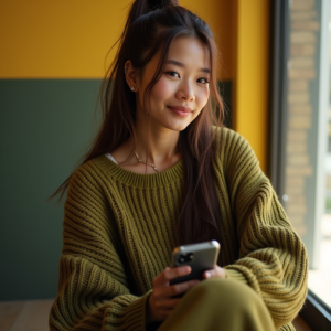 Reels Thumbnails — Young Woman With A High Ponytail Social Media #0275 (Ideogram)
