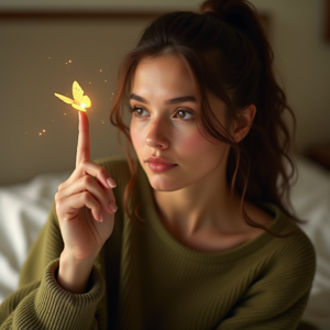 Reels Thumbnails — Young Woman With A High Ponytail Social Media #0281 (FLUX)