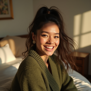 Reels Thumbnails — Young Woman With A High Ponytail Social Media #0287 (Ideogram)