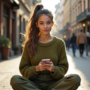 Reels Thumbnails — Young Woman With A High Ponytail Social Media #0347 (Ideogram)