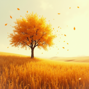 Retro — Lone Tree Standing In A Sweeping Illustration Styles #0226 (Stable Diffusion)