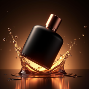 Perfume — Sleek Matte-black Perfume Bottle With A Product Ads #0037 (Krea)