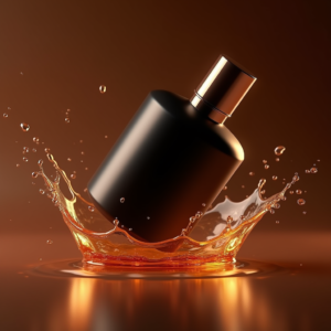 Food — Sleek Matte-black Perfume Bottle With A Product Ads #0037 (ChatGPT)
