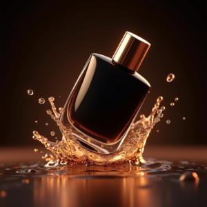 Jewelry — Sleek Matte-black Perfume Bottle With A Product Ads #0037 (Recraft)