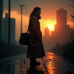 Movie Scenes — Lone Traveler In A Weathered Long Cinematic #0037 (Midjourney)