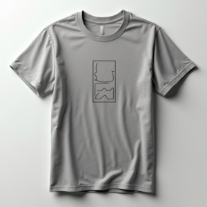T-Shirt — Bold Minimalist Logo Mark Centered On Commercial Design #0037 (Seedream)