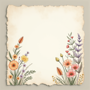 Scrapbook — Delicate Line-art Bouquet Of Wildflowers With Printable / Etsy #0037 (ChatGPT)