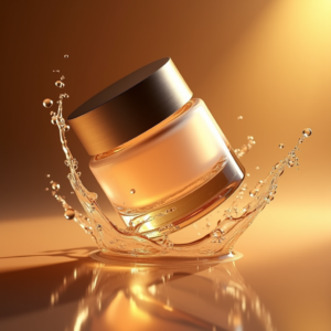 Perfume — Frosted-glass Cosmetics Jar With A Brushed-silver Product Ads #0038 (Gemini)
