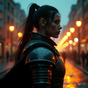 Movie Scenes — Warrior In Intricately Detailed Armor Catching Cinematic #0038 (Stable Diffusion)