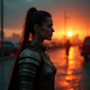 Luxury Lifestyle — Warrior In Intricately Detailed Armor Catching Cinematic #0038 (Krea)
