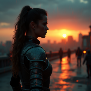 Fantasy — Warrior In Intricately Detailed Armor Catching Cinematic #0038 (Gemini)