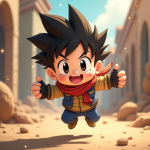 Anime — Spiky-haired Anime Hero In A Battle-worn Character #0038 (Firefly)