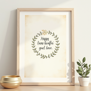 Wall Art — Cozy Hand-lettered Quote Framed By Minimal Printable / Etsy #0038 (Gemini)