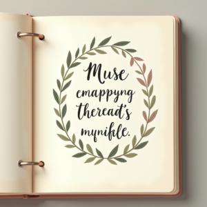 Junk Journal — Cozy Hand-lettered Quote Framed By Minimal Printable / Etsy #0038 (ChatGPT)