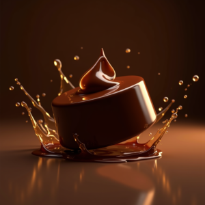 Fashion — Rich Dark-chocolate Dessert With A Glossy Product Ads #0039 (Ideogram)