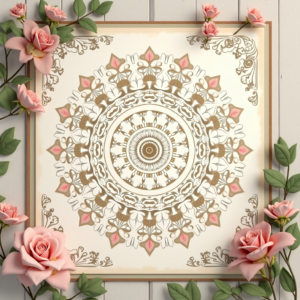 Scrapbook — Intricate Mandala Pattern Radiating From A Printable / Etsy #0039 (Recraft)