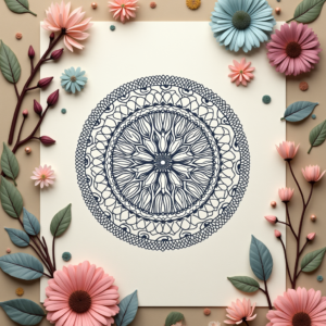 Coloring Pages — Intricate Mandala Pattern Radiating From A Printable / Etsy #0039 (Ideogram)