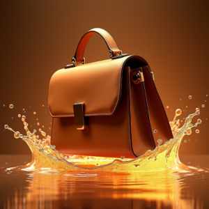 Luxury Product Ads — Tailored Leather Handbag With Polished Gold Product Ads #0040 (ChatGPT)