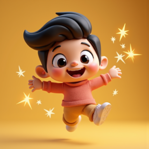 Cute Characters — Stylized 3D-render Mascot With Glossy Vinyl-toy Character #0040 (Leonardo)