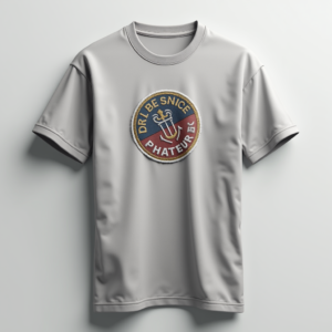 T-Shirt — Embroidered-style Emblem Mockup On A Structured Commercial Design #0040 (Stable Diffusion)