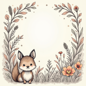 Coloring Pages — Whimsical Woodland-creature Illustration Peeking Through Soft Printable / Etsy #0040 (Leonardo)