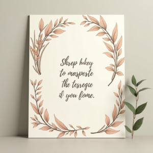 Scrapbook — Cozy Hand-lettered Quote Framed By Minimal Printable / Etsy #0068 (Midjourney)