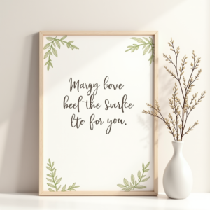 Scrapbook — Cozy Hand-lettered Quote Framed By Minimal Printable / Etsy #0128 (Midjourney)