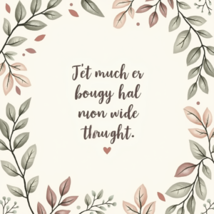 Scrapbook — Cozy Hand-lettered Quote Framed By Minimal Printable / Etsy #0152 (Midjourney)