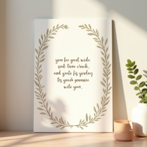Scrapbook — Cozy Hand-lettered Quote Framed By Minimal Printable / Etsy #0212 (Midjourney)