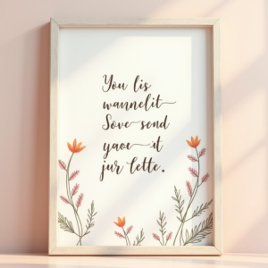 Scrapbook — Cozy Hand-lettered Quote Framed By Minimal Printable / Etsy #0275 (Krea)