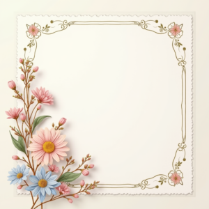 Scrapbook — Delicate Line-art Bouquet Of Wildflowers With Printable / Etsy #0085 (ChatGPT)