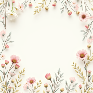 Scrapbook — Delicate Line-art Bouquet Of Wildflowers With Printable / Etsy #0151 (Dreamina)