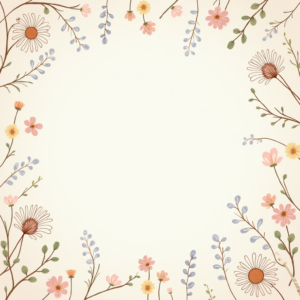 Scrapbook — Delicate Line-art Bouquet Of Wildflowers With Printable / Etsy #0187 (Dreamina)