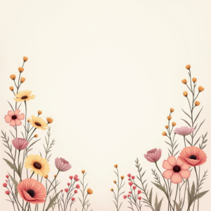 Scrapbook — Delicate Line-art Bouquet Of Wildflowers With Printable / Etsy #0280 (Ideogram)