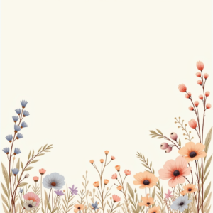 Scrapbook — Delicate Line-art Bouquet Of Wildflowers With Printable / Etsy #0322 (FLUX)