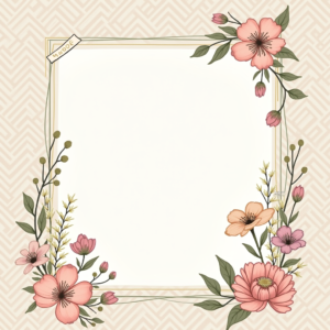 Scrapbook — Delicate Line-art Bouquet Of Wildflowers With Printable / Etsy #0334 (FLUX)
