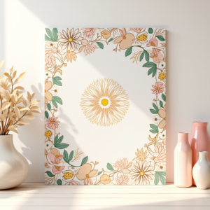 Scrapbook — Intricate Mandala Pattern Radiating From A Printable / Etsy #0075 (Recraft)