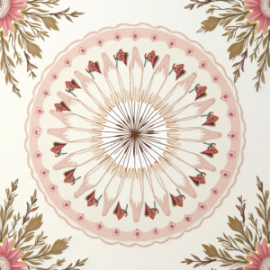 Scrapbook — Intricate Mandala Pattern Radiating From A Printable / Etsy #0081 (Stable Diffusion)