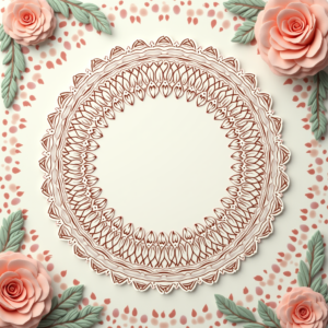 Scrapbook — Intricate Mandala Pattern Radiating From A Printable / Etsy #0177 (Stable Diffusion)