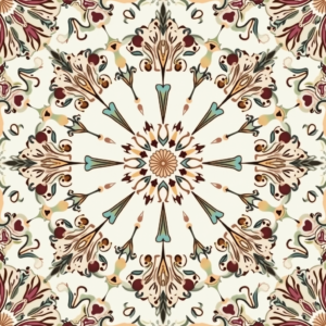 Scrapbook — Intricate Mandala Pattern Radiating From A Printable / Etsy #0189 (Stable Diffusion)